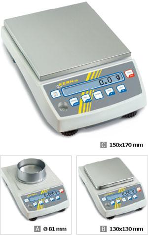 BALANCE DE PRÉCISION 6500G; 0.2G; PLATEAU 150X170MM, HOMOLOGATION EN OPTION - KERKB6500-1NM