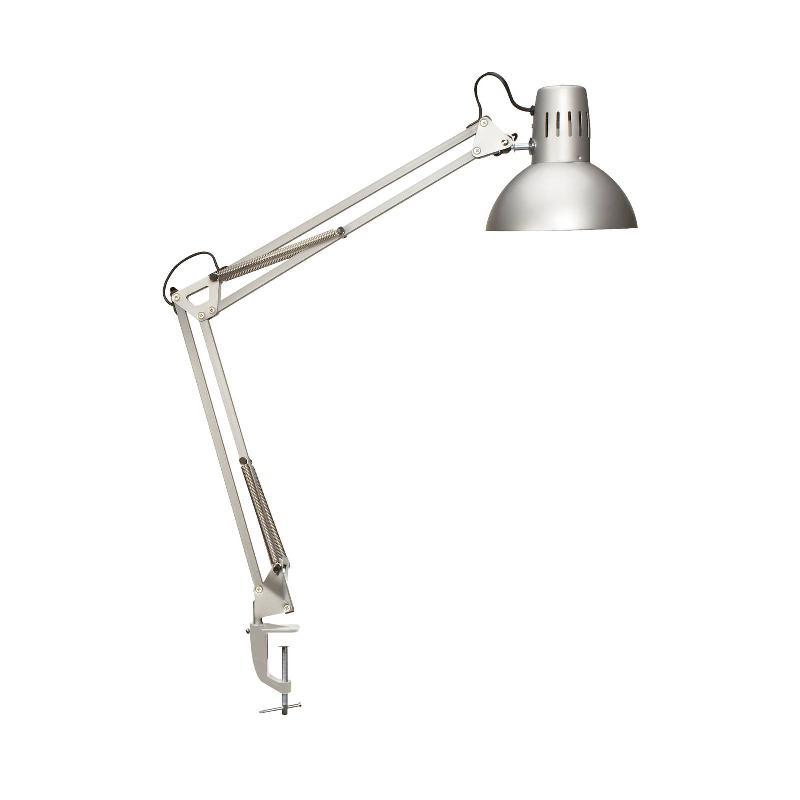 LAMPE À PINCE MAULSTUDY, COULEUR ARGENT, HAUTEUR 44 CM, MÉTAL