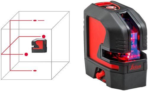 Laser croix 2 lignes et 5 points - 30m - triple alimentation - en mallette - LEILinoL2P5_0