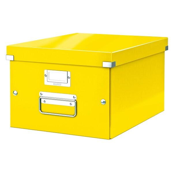 LEITZ Lot de 6 Boîte de rangement Click & Store Wow, format A4, coloris jaune - jaune 60440016_0