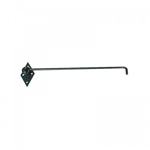 LOT DE 5 CROCHETS DE CONTREVENT SUR PLATINE - ACIER NOIR - 10X400 MM TORBEL