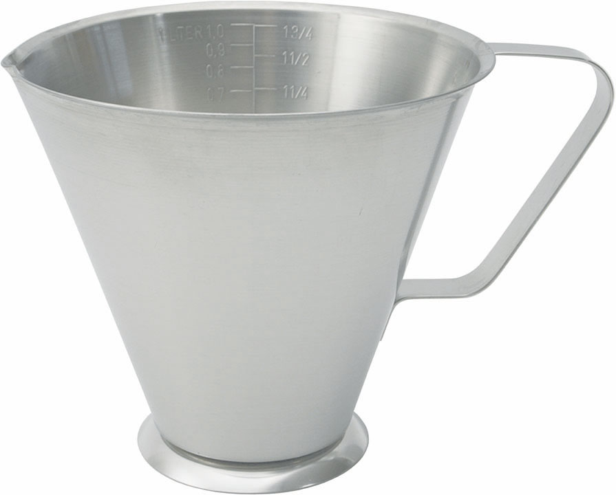 MESURES, MARQUES DE GRADUATION, CONTENANCE 1 LITRE, ACIER INOXYDABLE