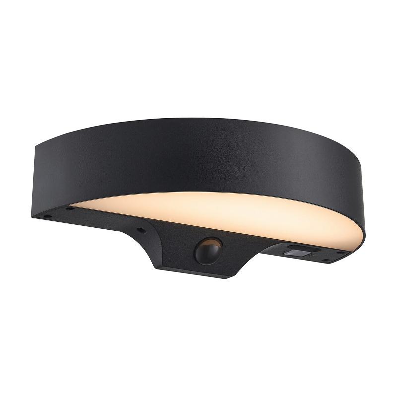 Nordlux Applique murale Monay Round Solar Matière plastique Noir, H.7,4  IP44  SolarLed /  Extérieur - noir 5704924023545_0