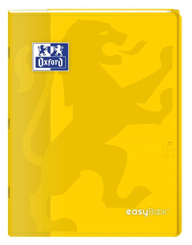 Oxford Lot de 10 Cahier EasyBook piqué 24x32, 96p./48 feuilles 90g/m², Séyès, coloris jaune - 3020120120164_0