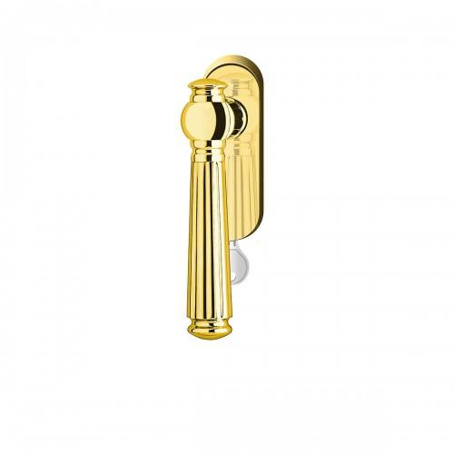 POIGNÉE DE FENÊTRE SCHÖNTAL F2604 - VERROUILLABLE AVEC CLÉ - DORÉ - MAIN DROITE KARCHER DESIGN