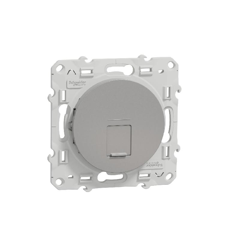 PRISE RJ45 ODACE GRADE 3 (MULTIMÉDIA) STP ALUMINIUM - SCHNEIDER ELECTRIC - S530476