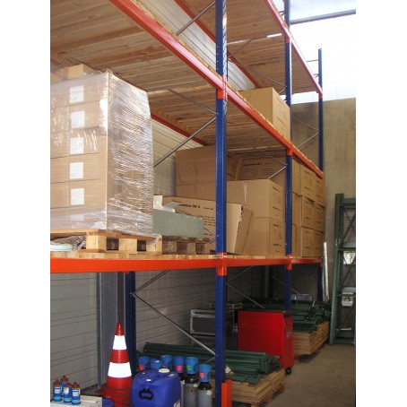 Rayonnage lourd pour l'entreposage de palettes - Palettier en acier galvanisé avec accessoires et normes NF EN 15512_0