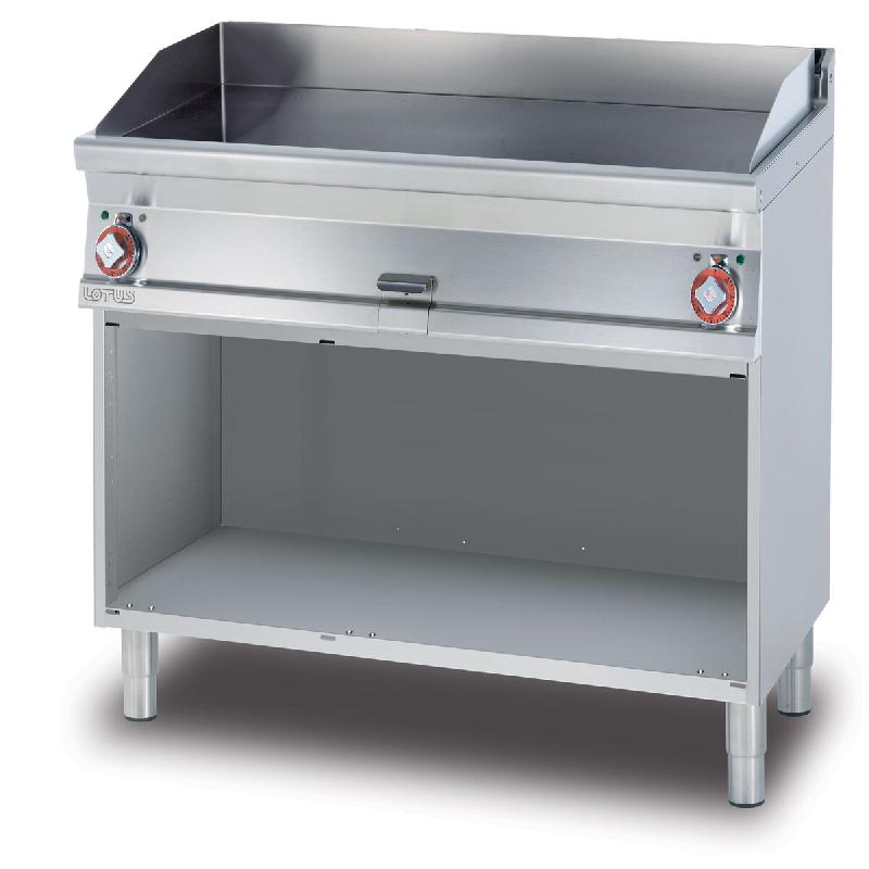 Redcook Fry-top électrique lisse chromé MOCA Approved, 2 zones de cuisson sur meuble ouvert, structure inox, 120x70,5x90 cm, modèle FTL-712ETS - 1897_0