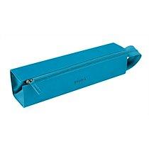 RHODIARAMA TROUSSE PLUMIER SIMILI CUIR ITALIEN 23X5X5 CM - TURQUOISE - LOT DE 2