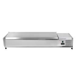 Saladette Réfrigérée à Poser Couvercle Inox - 7 x GN 1/4 - Dynasteel - 3701634903619_0
