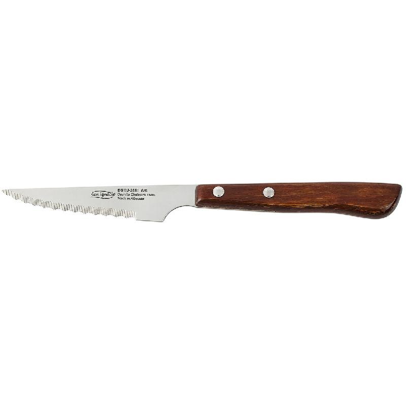 San Ignacio Alcaraz - Couteau à Steak 11cm en Acier Inoxydable Manche Bois - multicolore inox Q4397_0