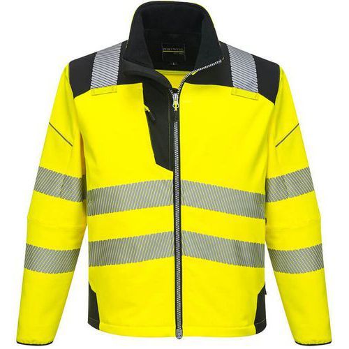 VESTE SOFTSHELL HAUTE-VISIBILITÉ PW3 T402 NOIR/JAUNE XS - PORTWEST
