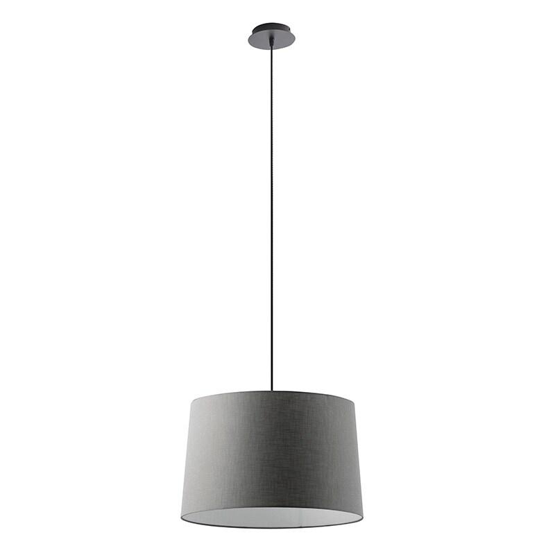 Suspension Vivien Noir, Abat-Jour Conique Anthracite, Raccordement E27, Puissance 75W, Ip20, Diamètre 48Cm - Rossini Illuminazione - gris 80154216828_0