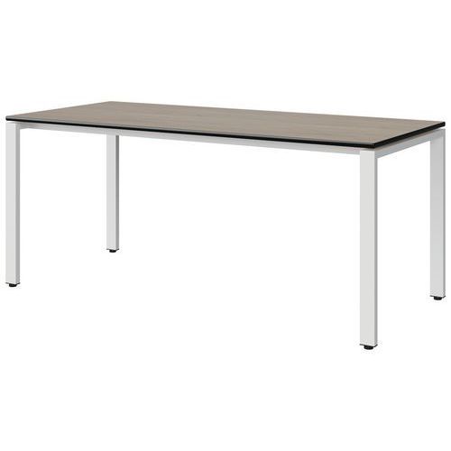 TABLE MALIBU 180X80 T6 SOUDÉ STRA CHÊNE 1146/NOIR BLC 9016 - MANUTAN EXPERT
