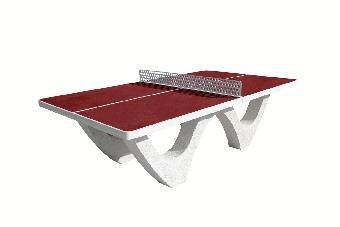 TABLE TT D\'EXTÉRIEUR TOP MODUL PLATEAU ROUGE - MANUTAN COLLECTIVITÉS