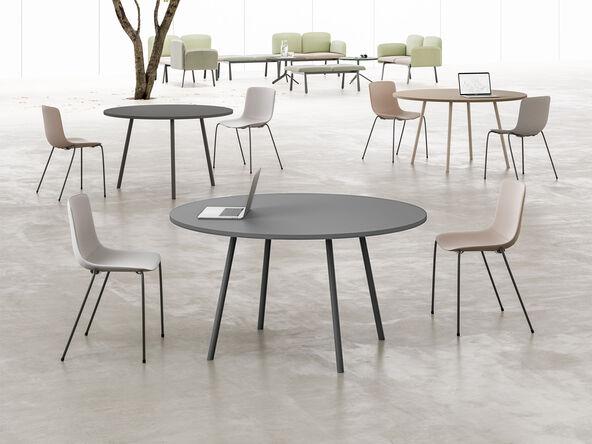 Table ronde polyvalente Knot plateau 140 ou 160 cm_0