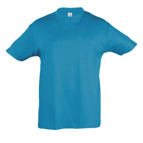 TEE-SHIRT PERSONNALISABLE ENFANT EN COTON AQUA
