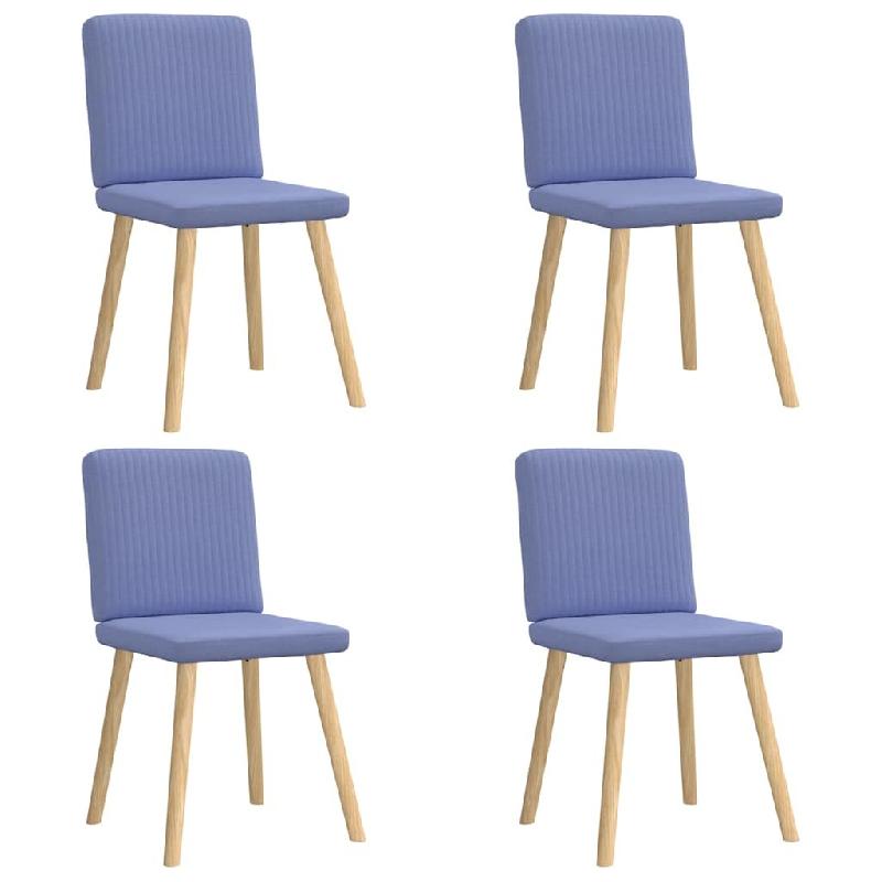 VidaXL Chaises à manger lot de 4 bleu jean tissu Modèle Brise - 3315307_0