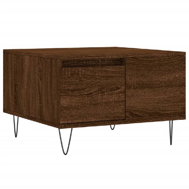 VidaXL Table basse chêne marron 55x55x36,5 cm bois d'ingénierie Modèle Flex Panorama Vision - 830763_0