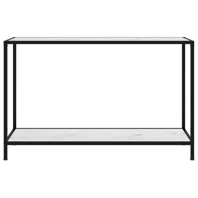 VidaXL Table console Blanc 120x35x75 cm Verre trempé Modèle Orion Urbain - 322841_0