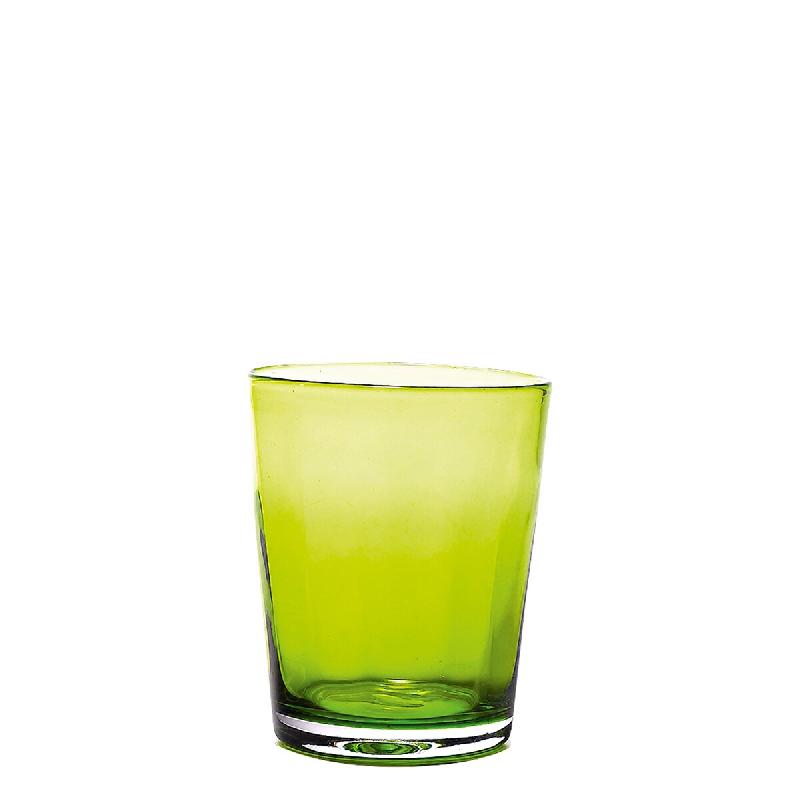 Zafferano Lot de 6 verres Bei en verre coloré travaillé à la main volante couleur Vert pomme, design artisanal raffiné et élégant, haute qualit�_0
