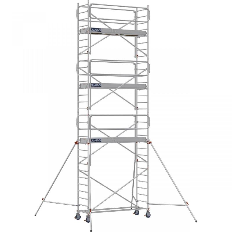Échafaudage roulant aluminium DOCKER 85 version garde-corps EXMDS - Hauteur de travail : 8,90 m - DUARIB - 7125072_0