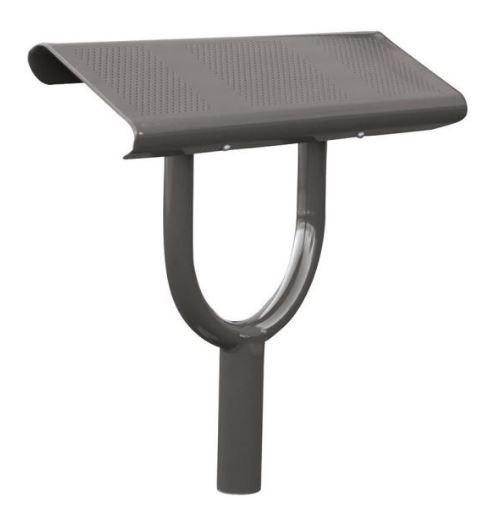 Assis-debout Norvège - Structure acier Ø76mm - Assise galvanisée perforée - Hauteur 747mm - Fabrication Française_0