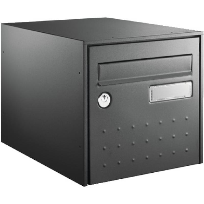 Boîte aux lettres steel box simple face noir ral 9005_0