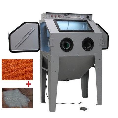 Cabine de sablage 350L - Gamme semi-pro avec abrasif 50kg et accessoires inclus_0