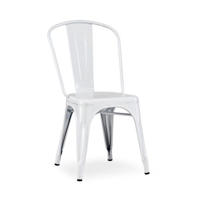 Chaise de terrasse - style vintage - acier - usage intérieur/extérieur - empilable - plusieurs couleurs_0