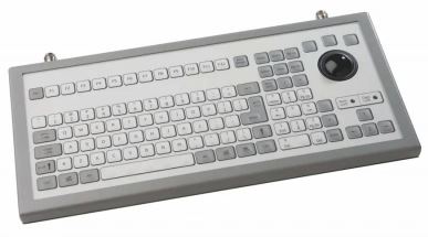 Clavier industriel 106 touches - À poser - Trackball étanche IP65 - PS/2 - Espagnol - Référence: KBMT106S34PS2_0