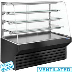 Comptoir-vitrine réfrigéré vitre bombée - ES21/B5 - 3 niveaux en verre pour viennoiseries et sandwiches_0