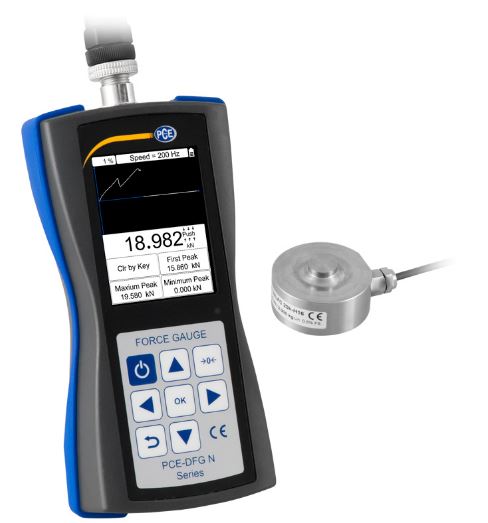 Dynamomètre 20KN - PCE-DFG NF 20K - Pce Instruments - 2000 kg avec cellule de charge externe et interface USB_0