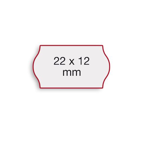 Étiquettes adhésives 22 x 12 mm blanches - colle permanente - boîte de 24 rouleaux Contact_1