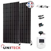 Kit solaire bateau Uniteck inclinable 300W 12V MPPT - 2 panneaux monocristallins, régulateur MPPT 20A_0