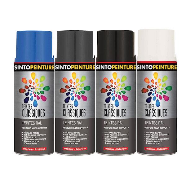 Peinture antirouille en aérosol 400ml - teintes mandarine RAL classiques - SINTO - 925335 - 589370_0