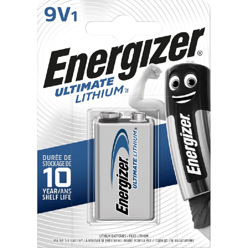Pile lithium ENERGIZER Ultimate - 9V, 1.5V - Préchargée pour appareils à forte consommation d'énergie_0