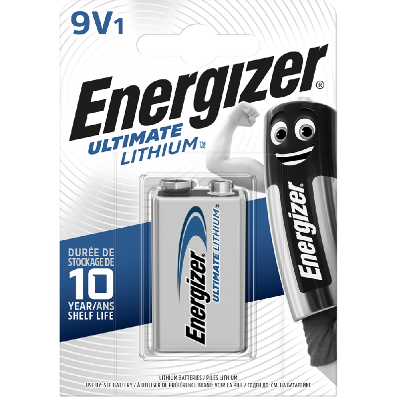 Pile lithium 9 v, 1.5 v, ENERGIZER_0