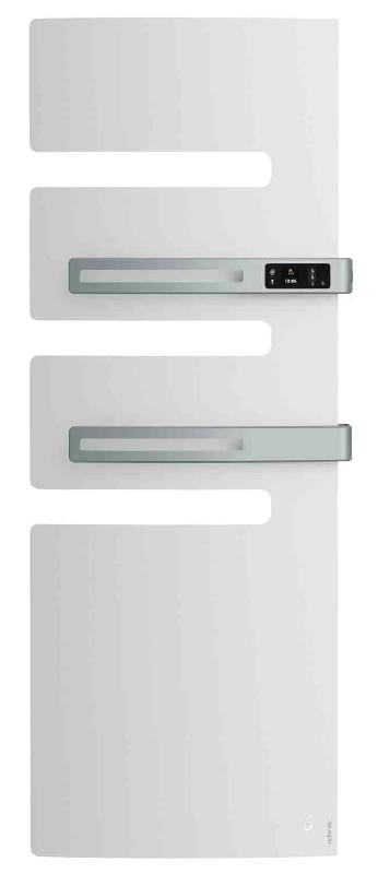 Sèche-serviettes serenis premium connecté soufflant mat à droite 750 + 1000w blanc carat - ATLANTIC - 850659 - 867872_0