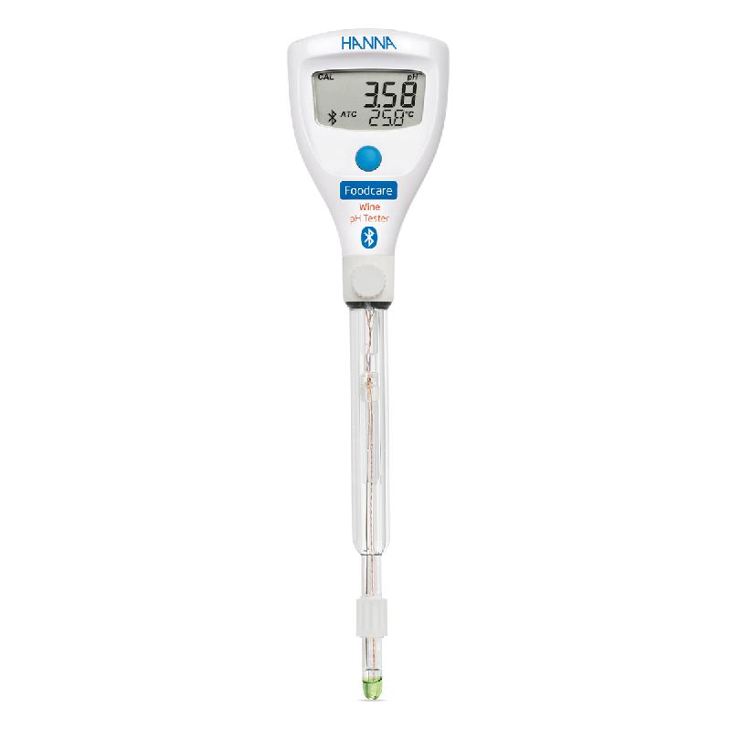 Testeur de pH avec électrode spéciale vin et moût - HALO2 - HI9810332 - Technologie Bluetooth et système anti-colmatage CPS_0