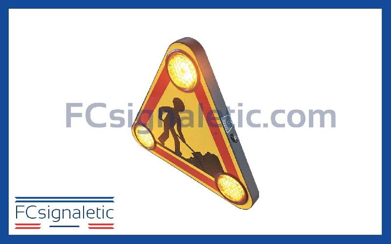 Triangle Triflash AK5 autonome magnétique 500 mm 1 face classe 2 LEDWORK LWK0540_0