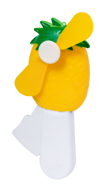 Ventilateur ananas - à presse manuelle en plastique ABS - décoration fruit multicolore_0