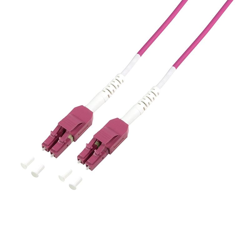 LOGILINK FP4UB00 - Câble fibre optique OM4 0,5 m LSZH LCD violet - Multimode, Mâle/Mâle_0