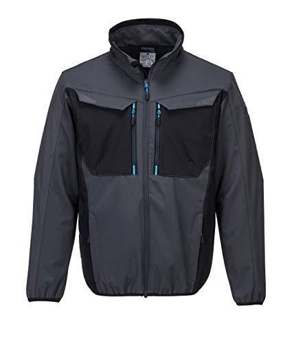 Veste de travail homme Portwest Softshell WX3 - gris métal - taille XL - T7 - respirante, coupe ergonomique, 9 poches_0