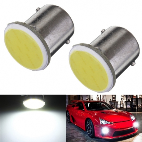 Ampoules LED COB P21W BA15S 1156 - Blanc 6000K - Paire 21W_0