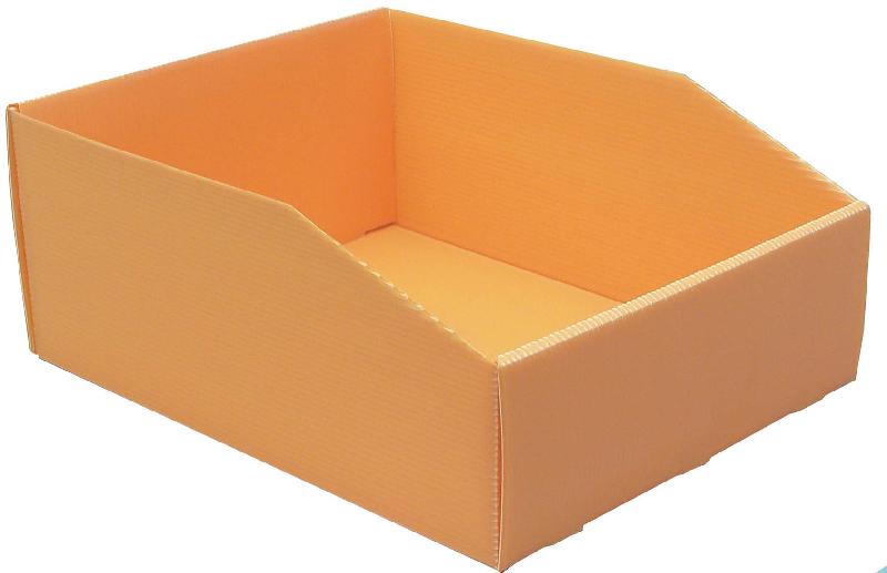 Bac à bec plastique alvéolaire orange - 761506 – 280 x 180 x 105 cm_0