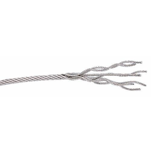 CÂBLE TYPE AVIATION - ACIER GALVANISÉ - 7 TORONS DE 7 FILS - 4 MM - ROULEAU DE 25 M BRICOZOR