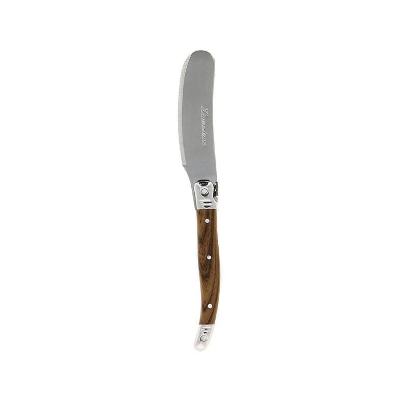 Couteau tartineur inox manche imitation bois -_0