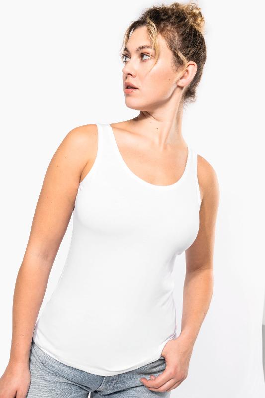 Débardeur femme Kariban - Réf: K361 - 95% coton, 5% élasthanne - Encolure ronde et coupe moderne_0