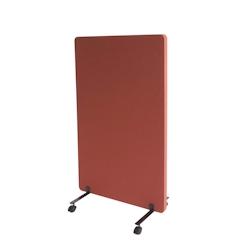 Décoshop26 - Cloison acoustique à double paroi paravent de bureau séparateur de pièce panneau d'affichage tissu marron 127x80 cm 04_0006425 - marr_0